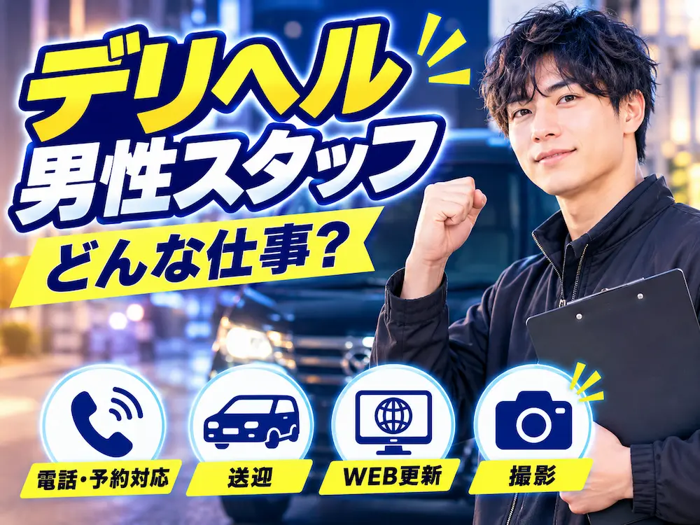 デリヘルの男性スタッフ求人はどんな仕事？送迎・WEB更新・撮影まで業務内容を徹底解説